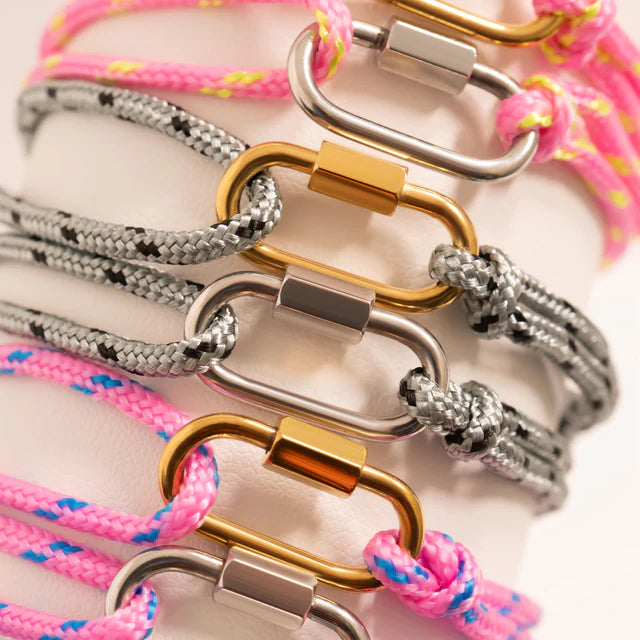 Carabiner Rope Charm Bracelet