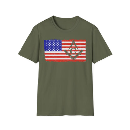 American Flag/ Free Mason Tee