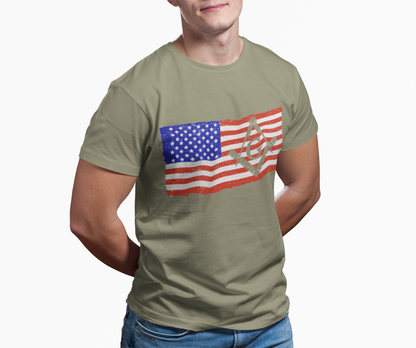 American Flag/ Free Mason Tee