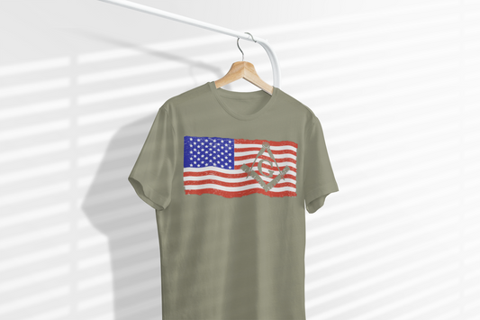 American Flag/ Free Mason Tee