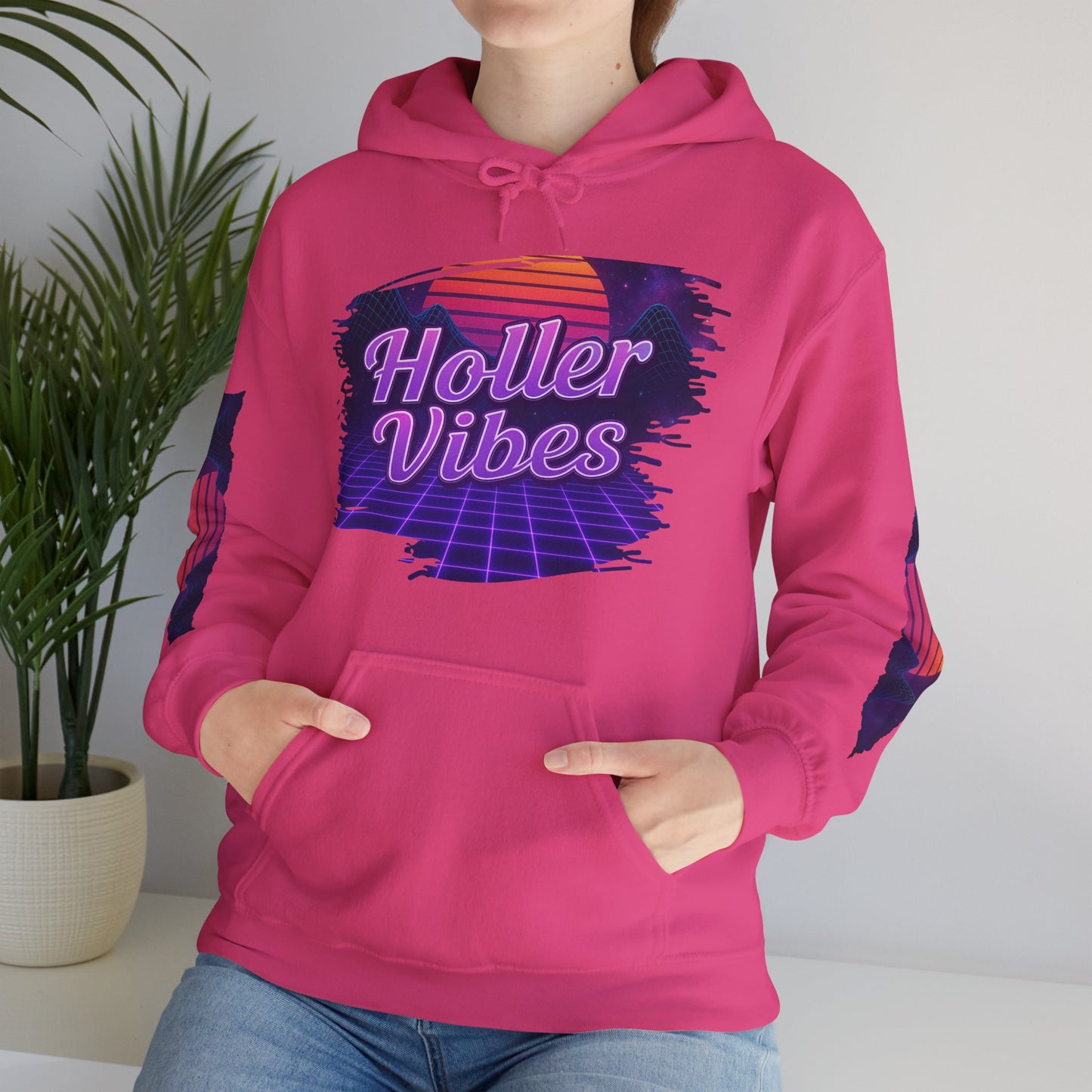 Holler Vibes Retro Graphic Hoodie