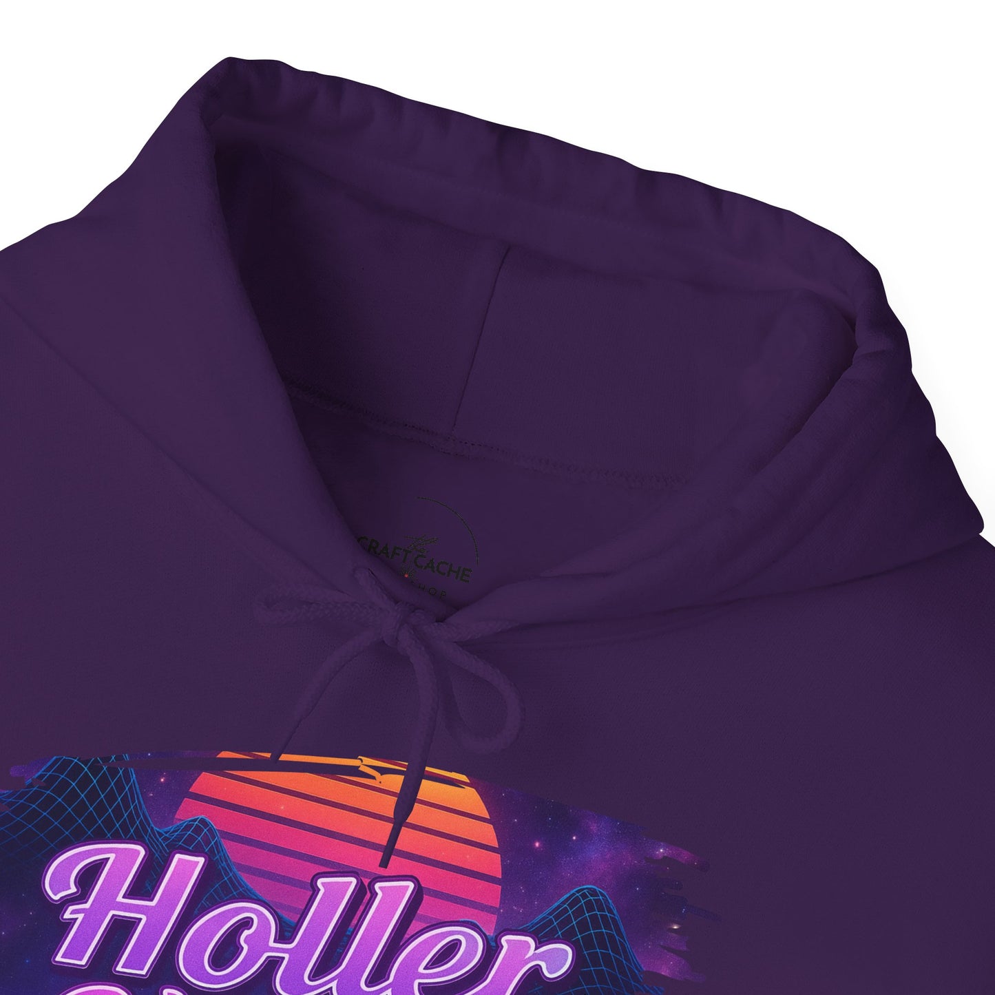 Holler Vibes Retro Graphic Hoodie