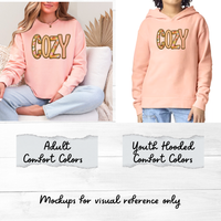 COZY Word Art | Comfort Colors Sweatshirt