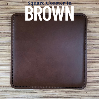 Leatherette Coasters- Customize!