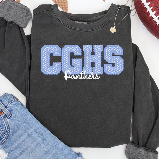 CGHS Letterman Dots Comfort Colors Sweatshirt