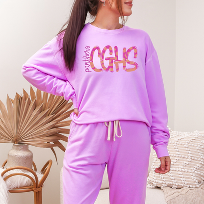 CGHS Panthers Bright Spirit Spot Comfort Colors Sweatshirt