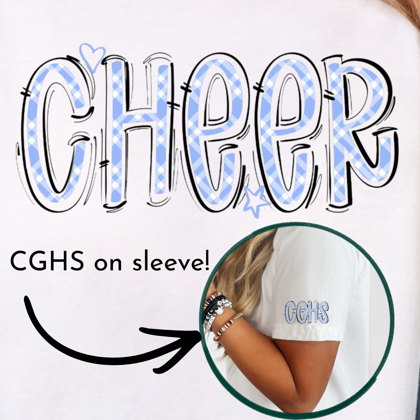 CGHS Panthers Plaid Cheer T-Shirt