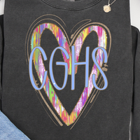 CGHS Painted Heart Comfort Colors Sweatshirt