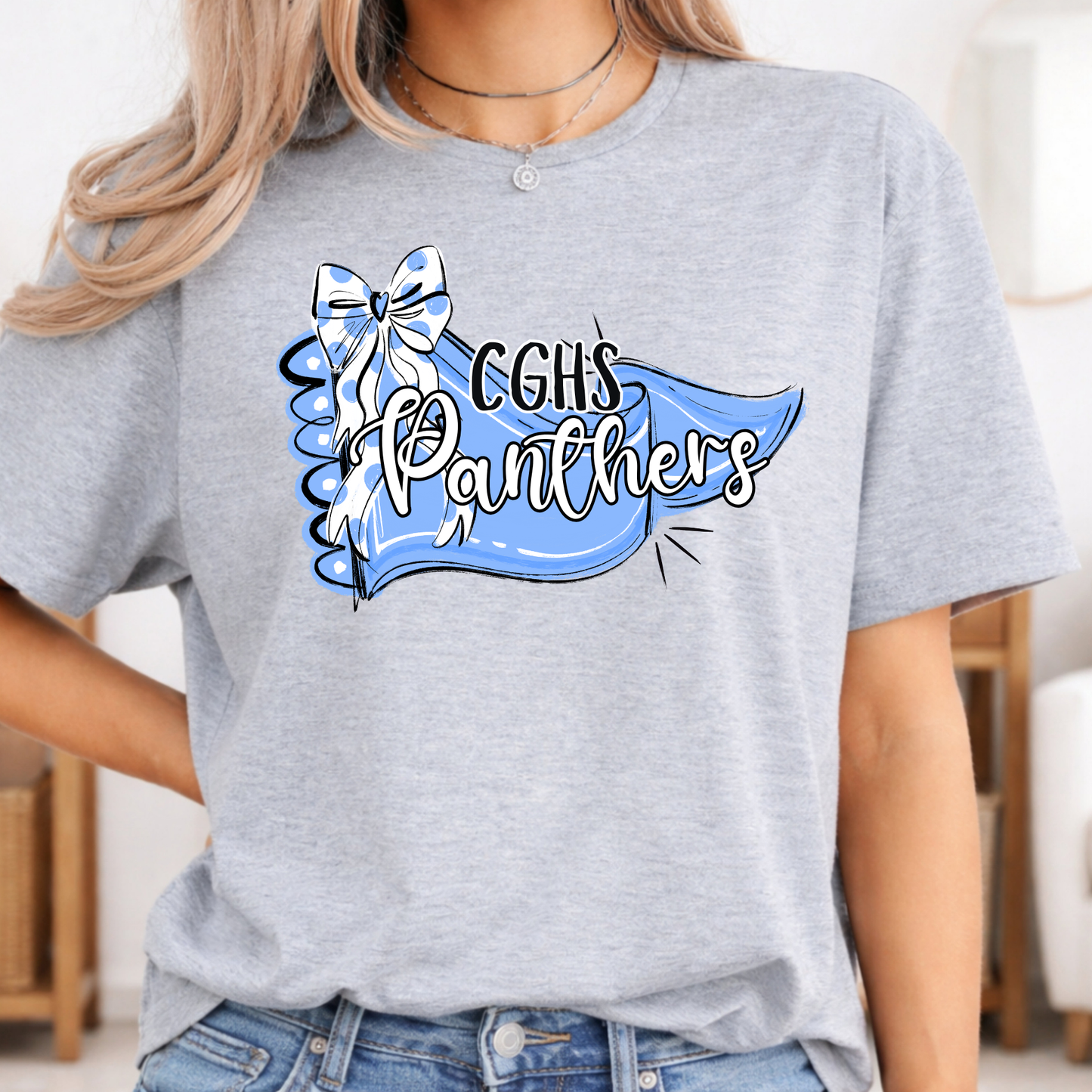 CGHS Panthers School Mascot Pennant Tee