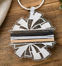 Cheer Pom Hair Tie Holder – Acrylic Bag Tag