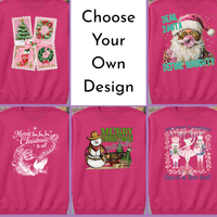 Cyber Pink Christmas Sweatshirt| Choose Your Favorite Design