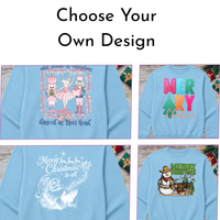 Sky Blue Christmas Sweatshirt| Choose Your Favorite Design