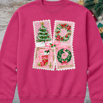 Cyber Pink Christmas Sweatshirt| Choose Your Favorite Design