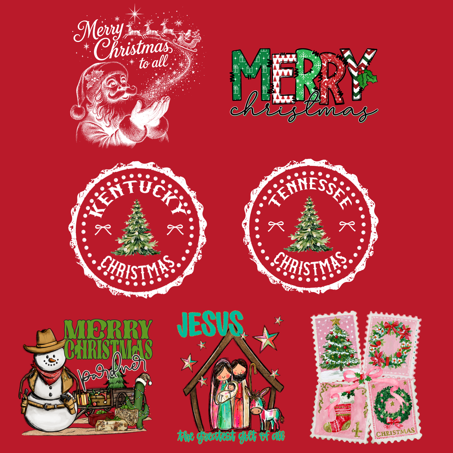 Red Christmas Sweatshirt| Choose Your Favorite Design