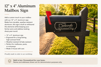 Custom Mailbox Name/Address Sign 12x4