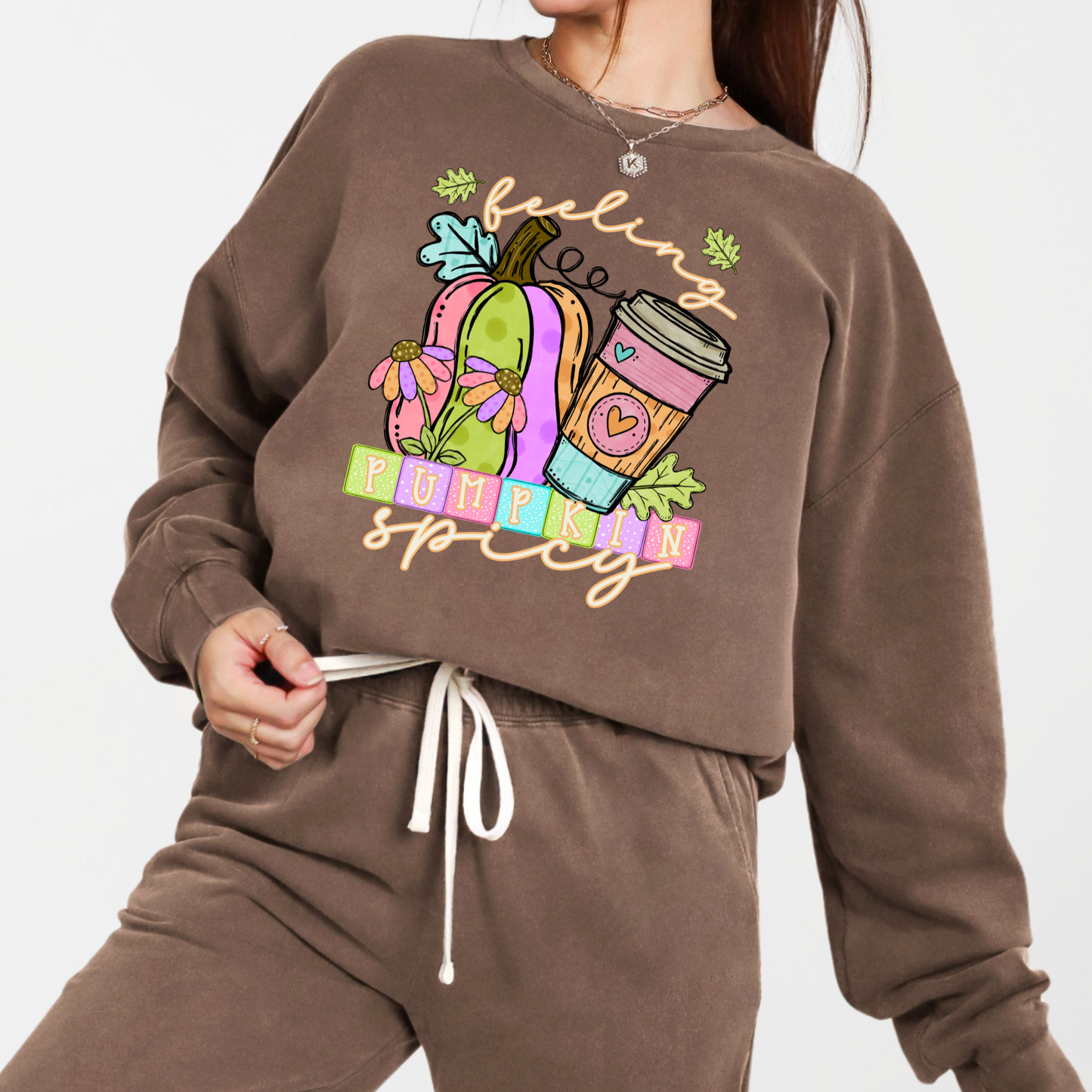 Feeling Pumpkin Spicy Comfort Colors Sweatshirt