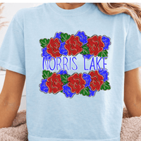 Norris Lake Patriotic Floral Comfort Colors Tee