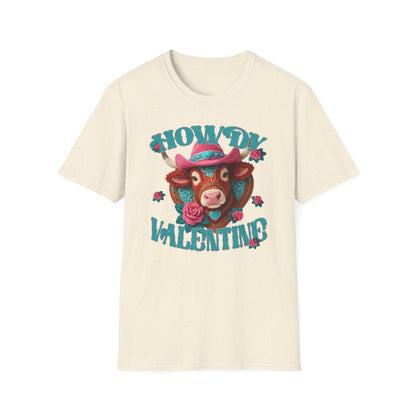 Howdy Valentine Cow Tee