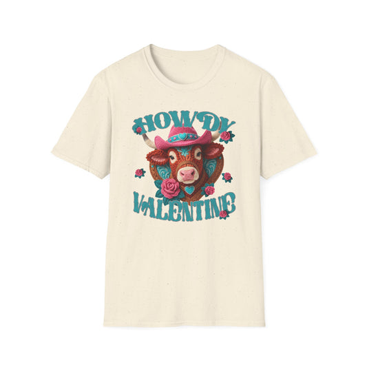 Howdy Valentine Cow Tee