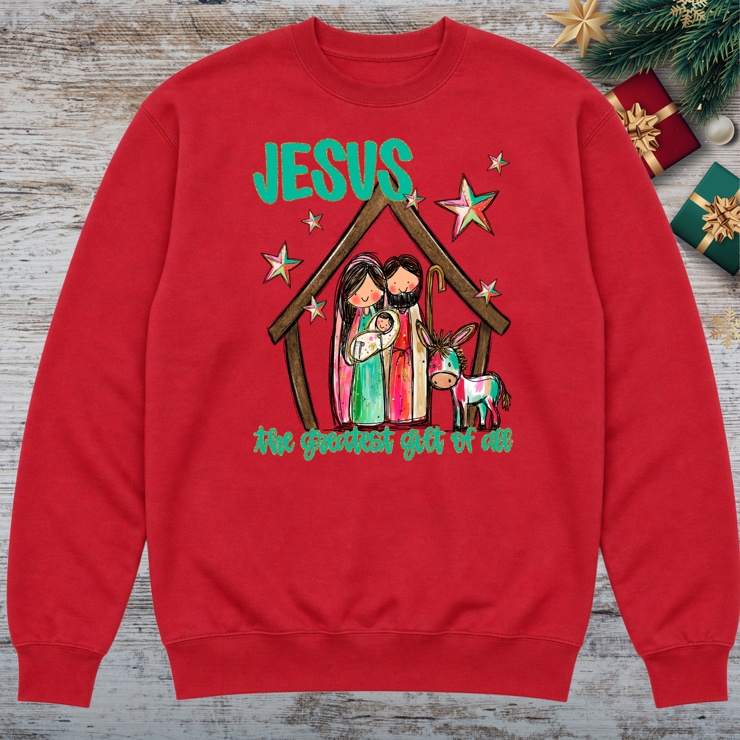 Red Christmas Sweatshirt| Choose Your Favorite Design