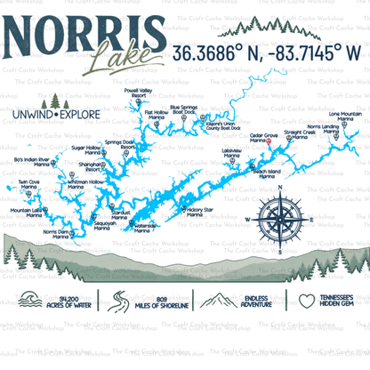 Norris Lake Customizable Adult Tee