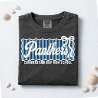 CGHS Panthers Comp| Pepper Comfort Colors Tee| Blue & White Print