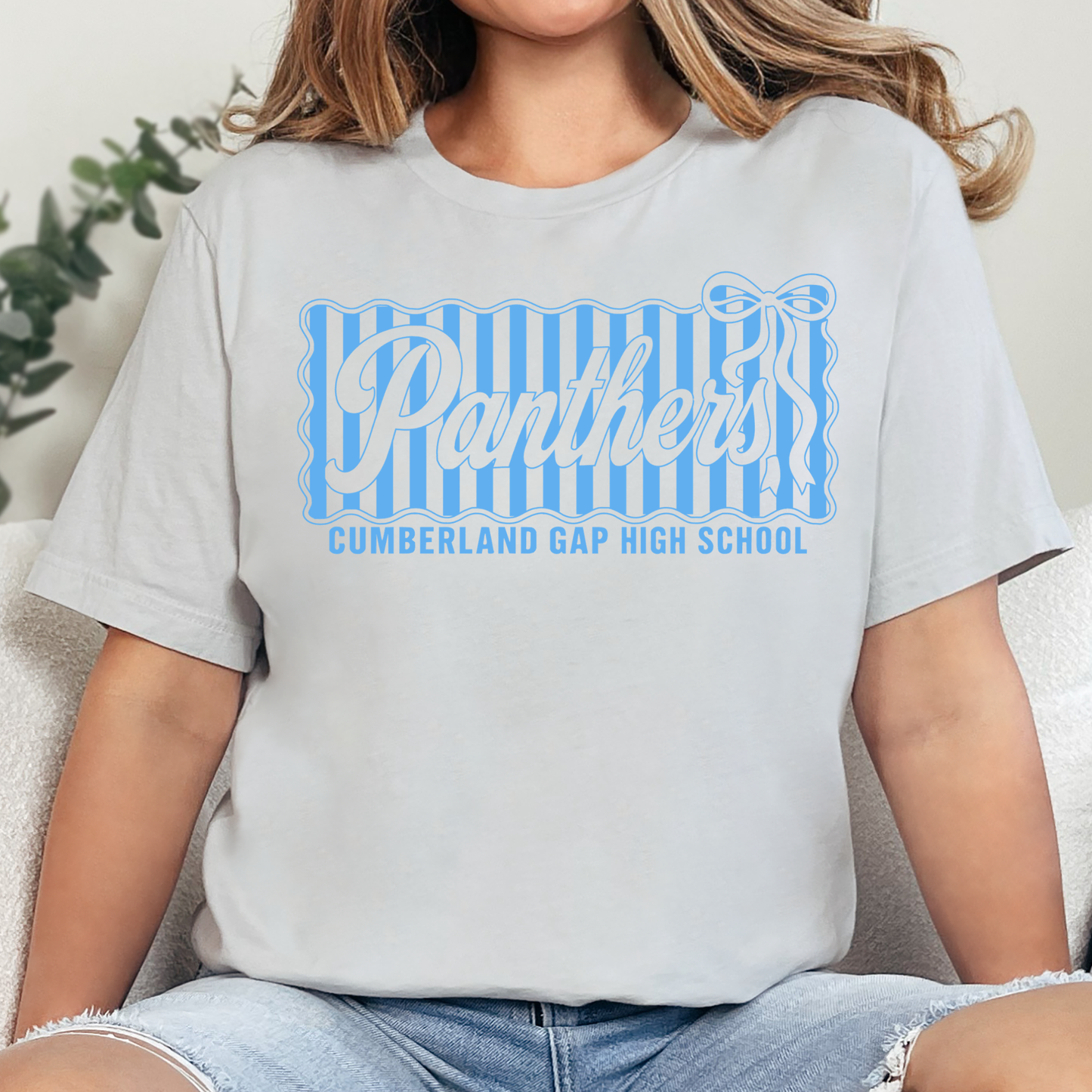 CGHS Panthers Comp| Silver Bella Canvas Tee| Blue Print