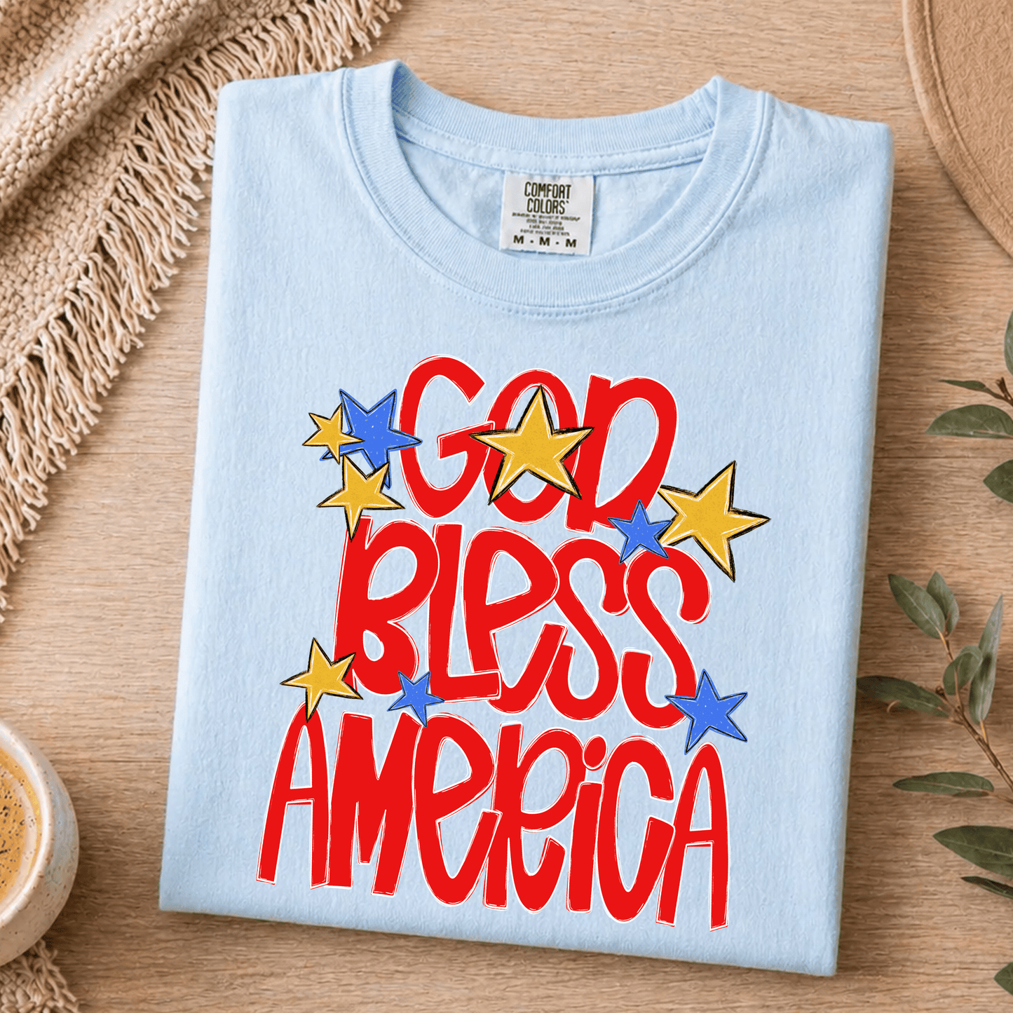 God Bless America Comfort Colors Tee