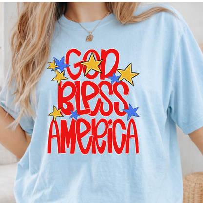 God Bless America Comfort Colors Tee