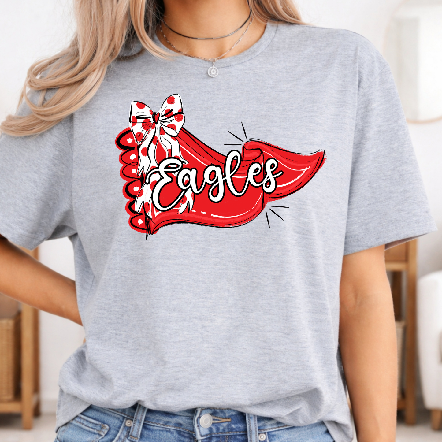 School Mascot Pennant Tee | Custom