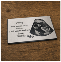 Personalized Sonogram Metal Wallet Keepsake Card