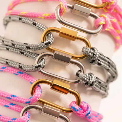 Carabiner Rope Charm Bracelet