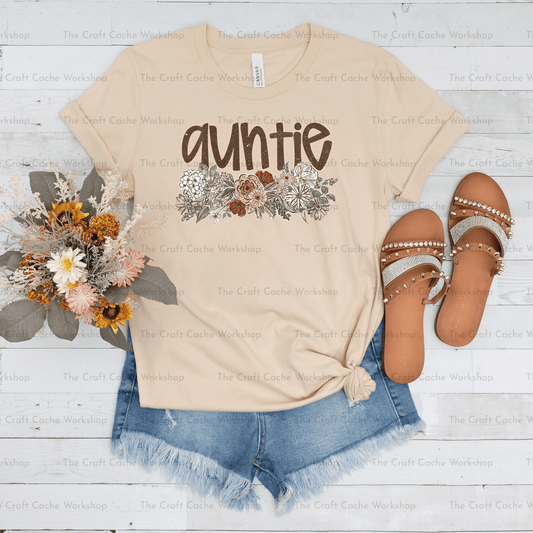 Vintage Floral Custom Name Tee – Personalized Women's Graphic Shirt