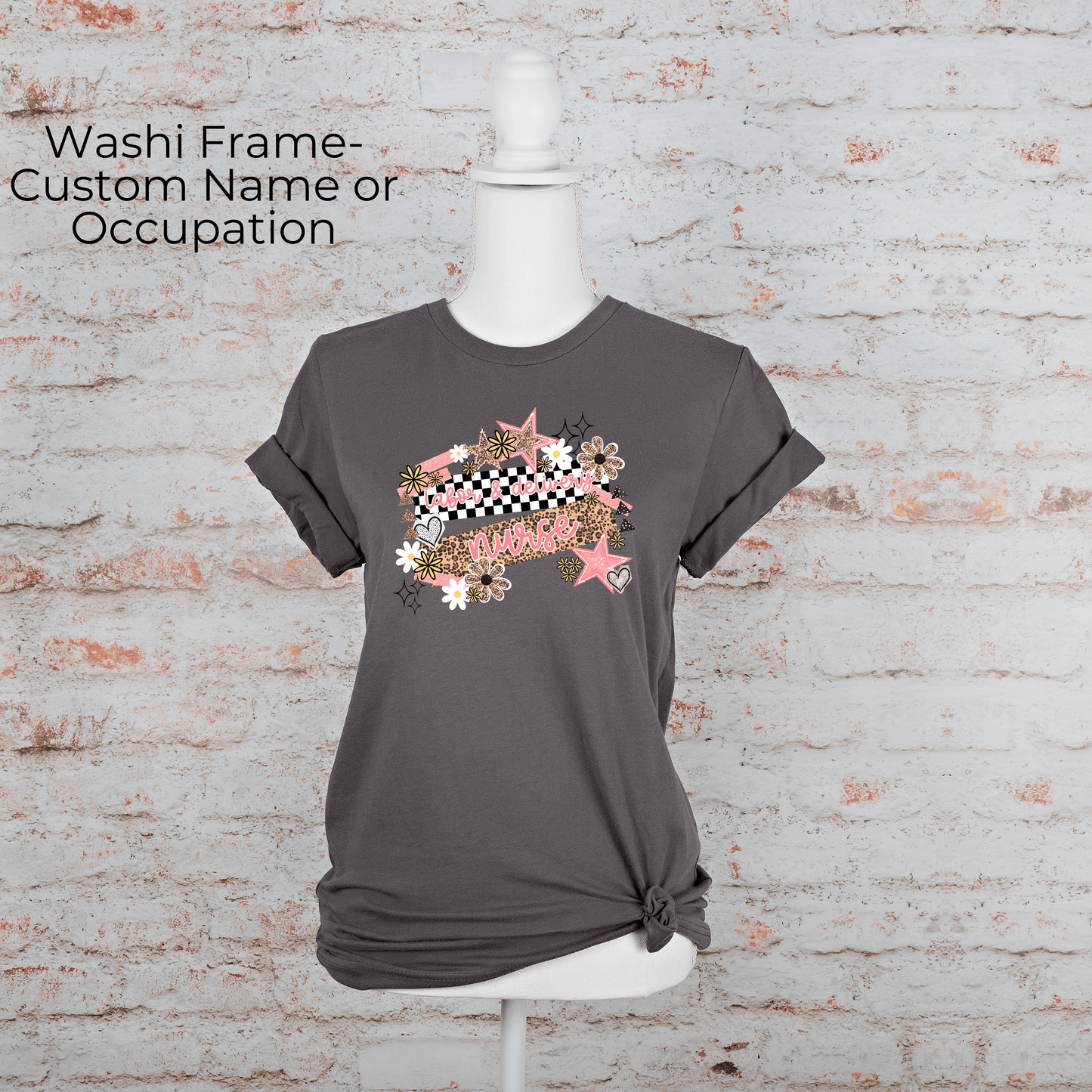 Washi Frame- Custom Name or Occupation
