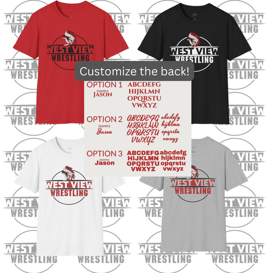 Personalized Adult West View Wrestling Graphic Tee